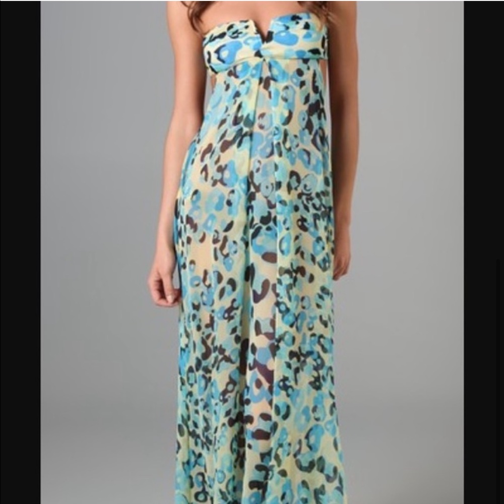 Diane von Furstenberg DVF Strapless Maxi Dress